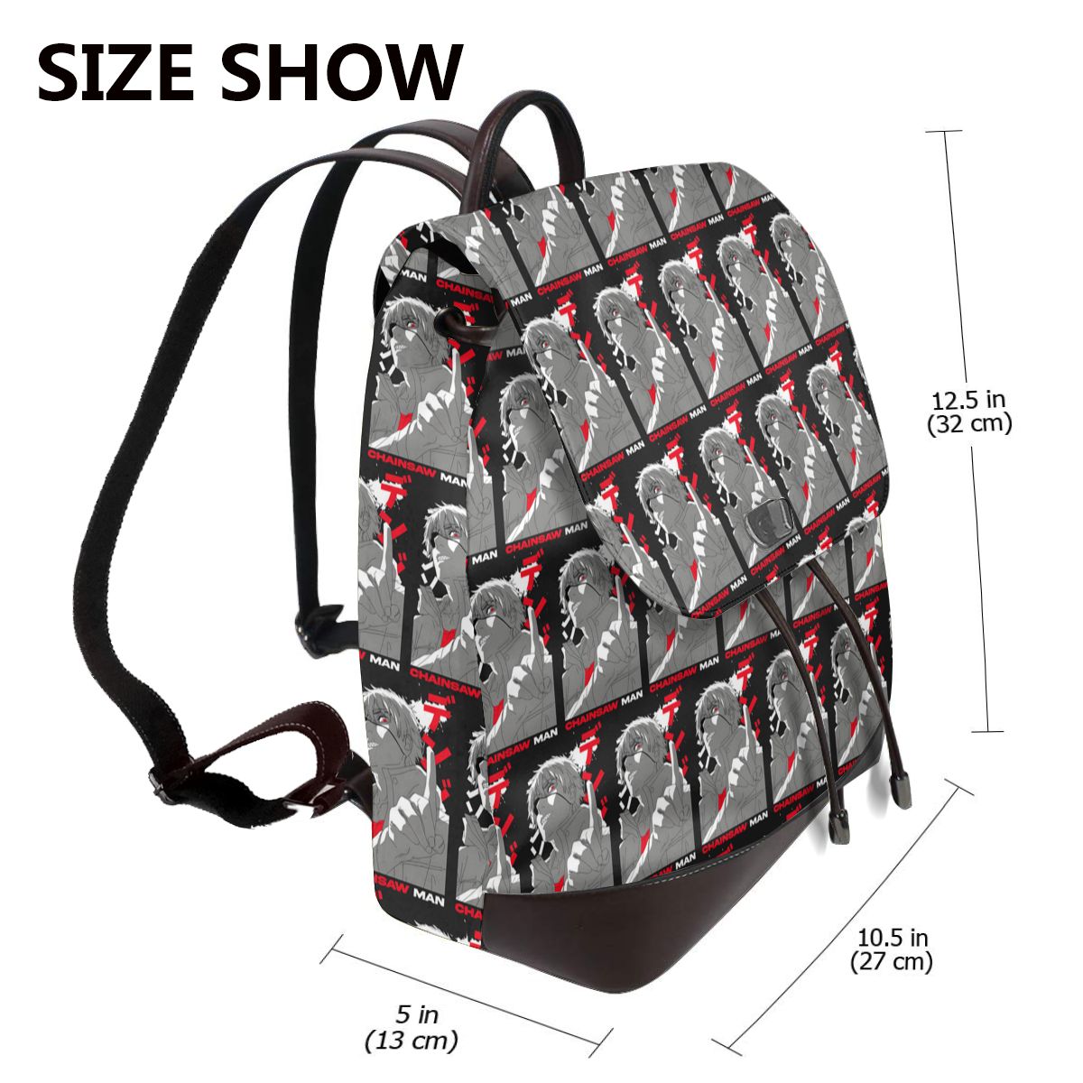 Anime Chainsaw Man Devil Women - Leather Work Rucksack Mens 评论和价格