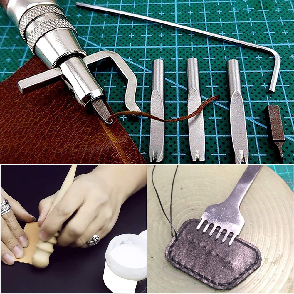 7 In 1 Adjustable Leathercraft - Groover Stitching Tool 评论和价格